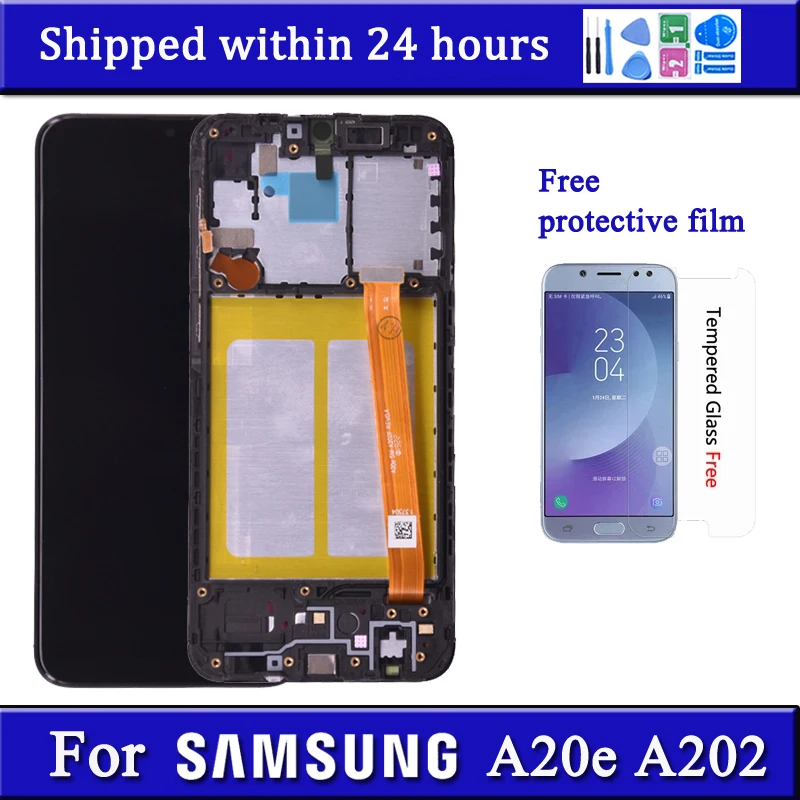 Original Screen For Samsung Galaxy A20e LCD A202 A202K A202F Display Replacement Touch Screen Digitizer Assembly Repairment