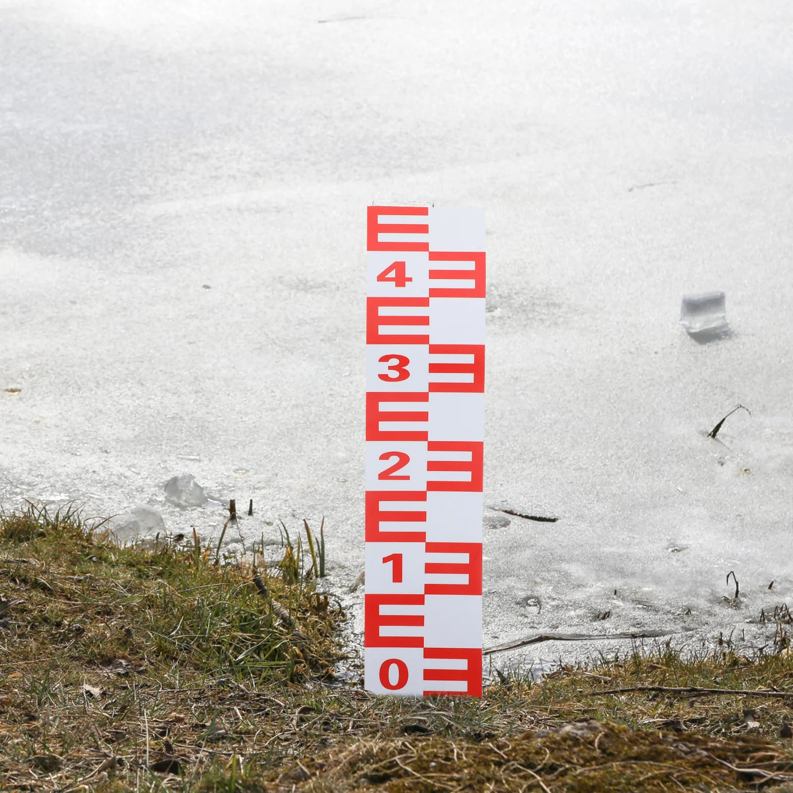 

Water Level Gauge Aluminum Alloy Thickened Reflective Measuring Tool For Pond Pool Lake Water Height Monitoring Instrument