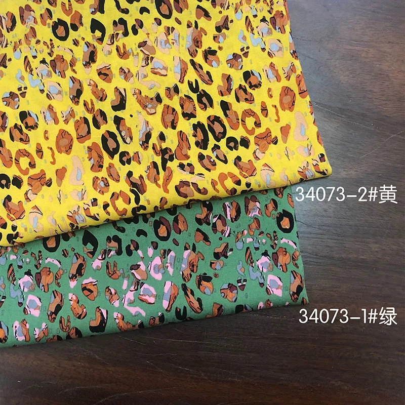 SUPER DEALS! Leopard print1 meter X 1.45 meter Soft Dress Fabric Rayon Viscose Cotton Material Patchwork 180g/m