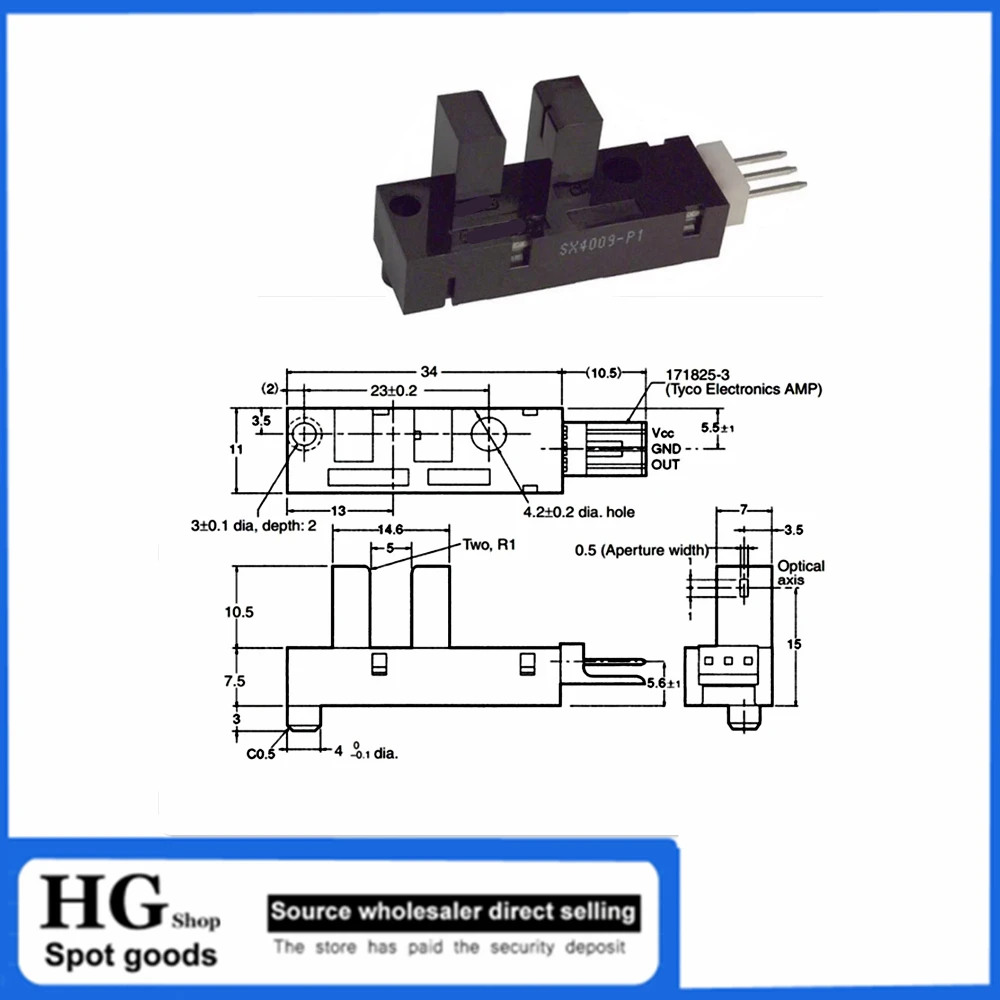 Original photoelectric switch EE-SX4009-P1 3PIN photoelectric switch SX4009-P1 U-type sensor sensor