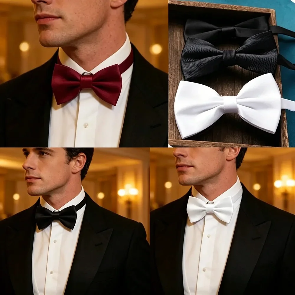 Men Bowtie Boys Grils Children Bow Tie Fashion Solid Color Green Red Black White Green Wedding Ties Accessories
