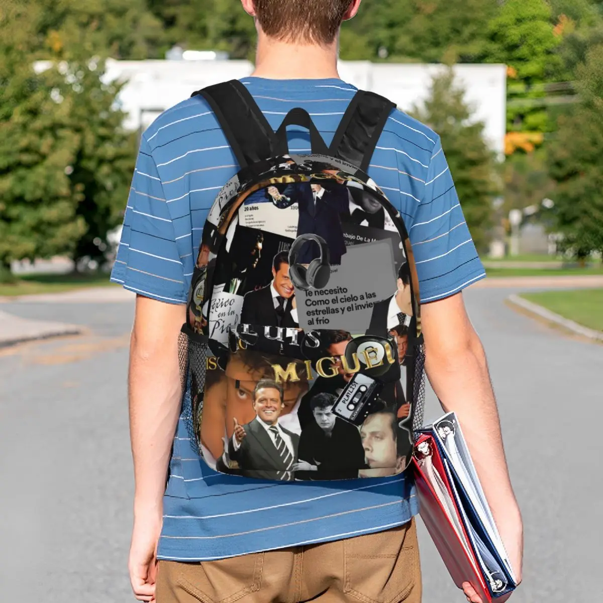 Luis Miguel Sänger Rucksack Student Jungen Mädchen Büchertasche Kinder Schultasche Laptop Umhängetaschen für Männer Frauen