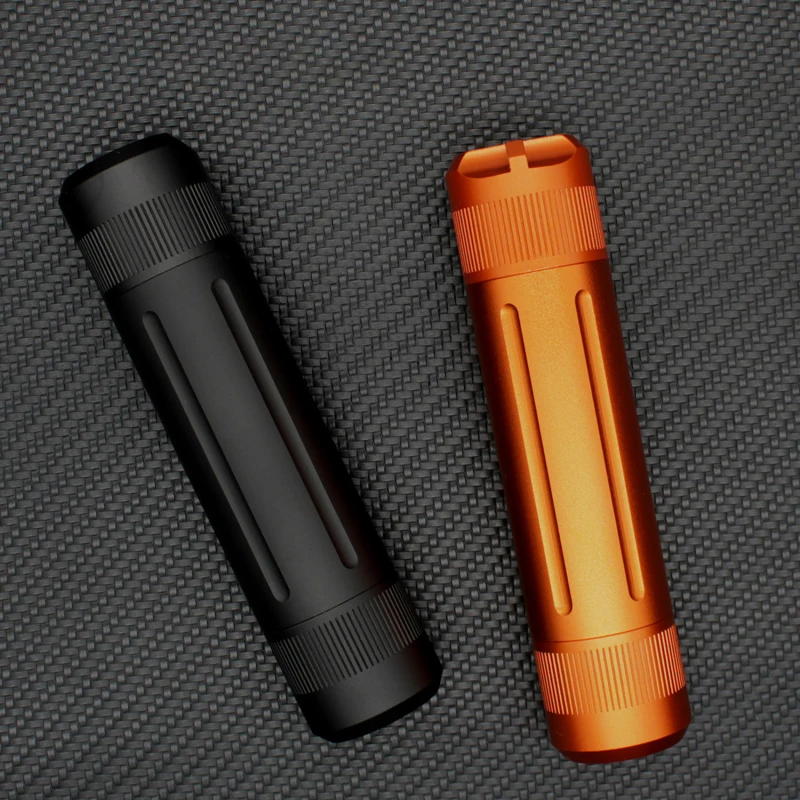 New Aluminium Survival Kit Waterproof Sealed Bottle Pill Airtight Box Outdoor Tools Capsule Fixed Storage Container