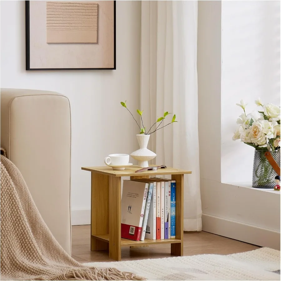 

2 Tier End Table Brown 11.8 11.8