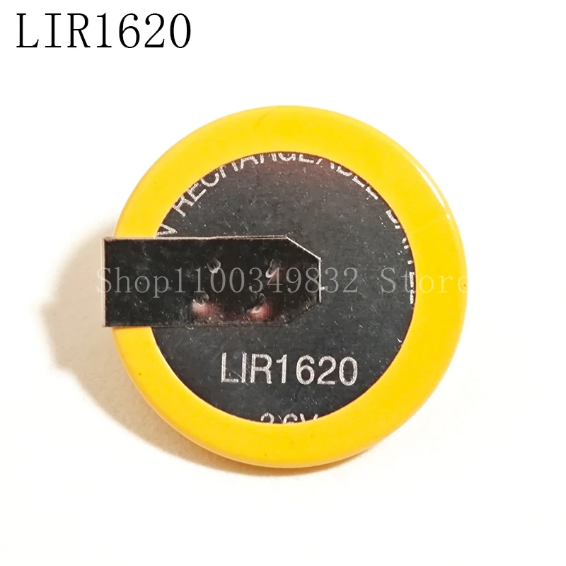 1PCS/LOT LIR1620 1620 With Horizontal Welding Foot Battery Button Cell 3.6V Rechargeable Battery Charging 1620
