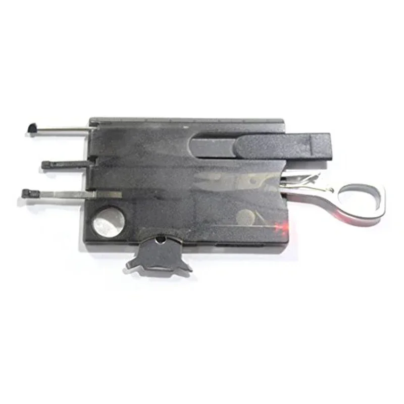 EDC 12in1 Handy Multifunctional Outdoor Survival Camping Tool 12 in 1 Card Knife Screwdriver Scissors LED Red Light Magnifier