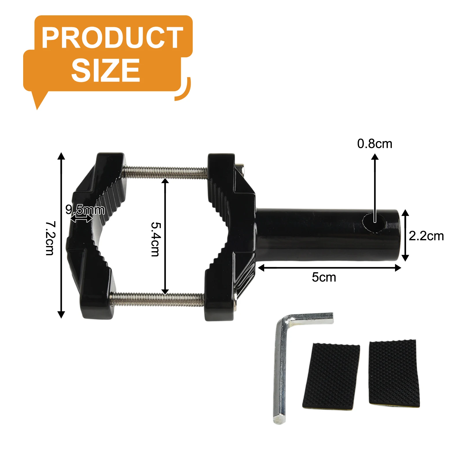 CNC Motorcycle Fork Clamp Holder for Spot Fog Driving Lights Robust Design Compatible with Multiple Motorbike Types