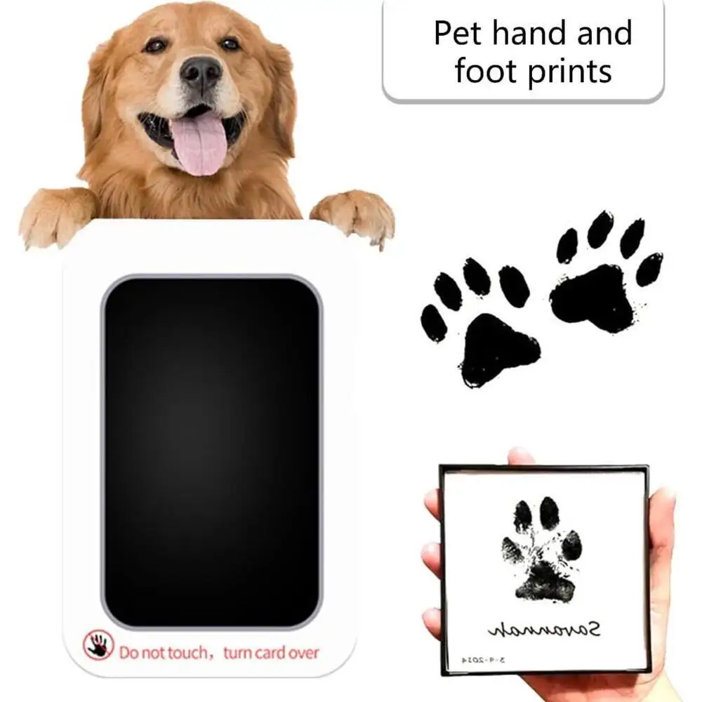 

Clean Touch Pet Paw Print Ink Pad, Non-Toxic Dog Cat Footprint Memory Kit
