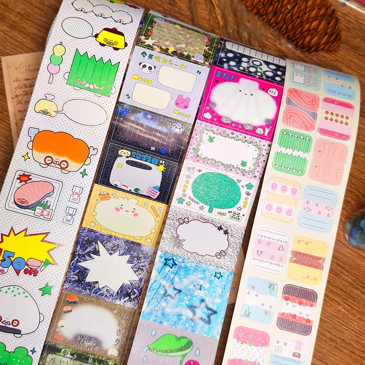 WAKAWAKA Writable Die-cut Sticker Tapes Label Index Washi Tape For Arts Diy Album Journal Planner Scrapbooking Adhesive Tape