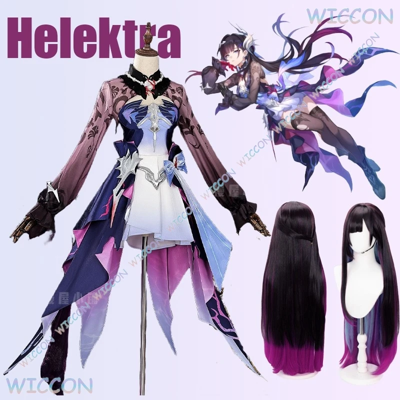 

[Магазин YiNuo] Игра Honkai: Star Rail Косплей Helektra Косплей Костюм Helektra Косплей Парик Полный комплект Женская вечеринка на Хэллоуин Ролевая игра