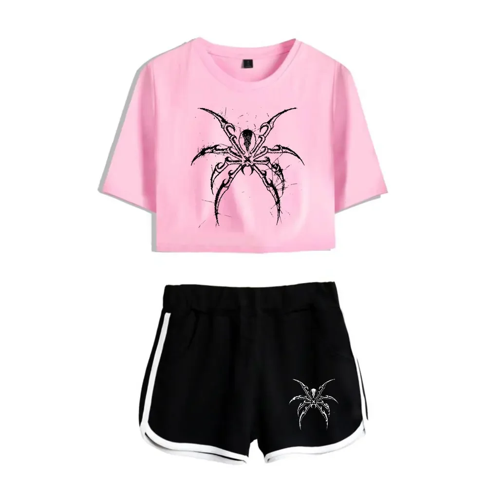 Cazzu Nena Trampa Summer Women's Sets Crop Top Shorts Two Piece Outfits Casual Ladies Tracksuit Sportwear Suit