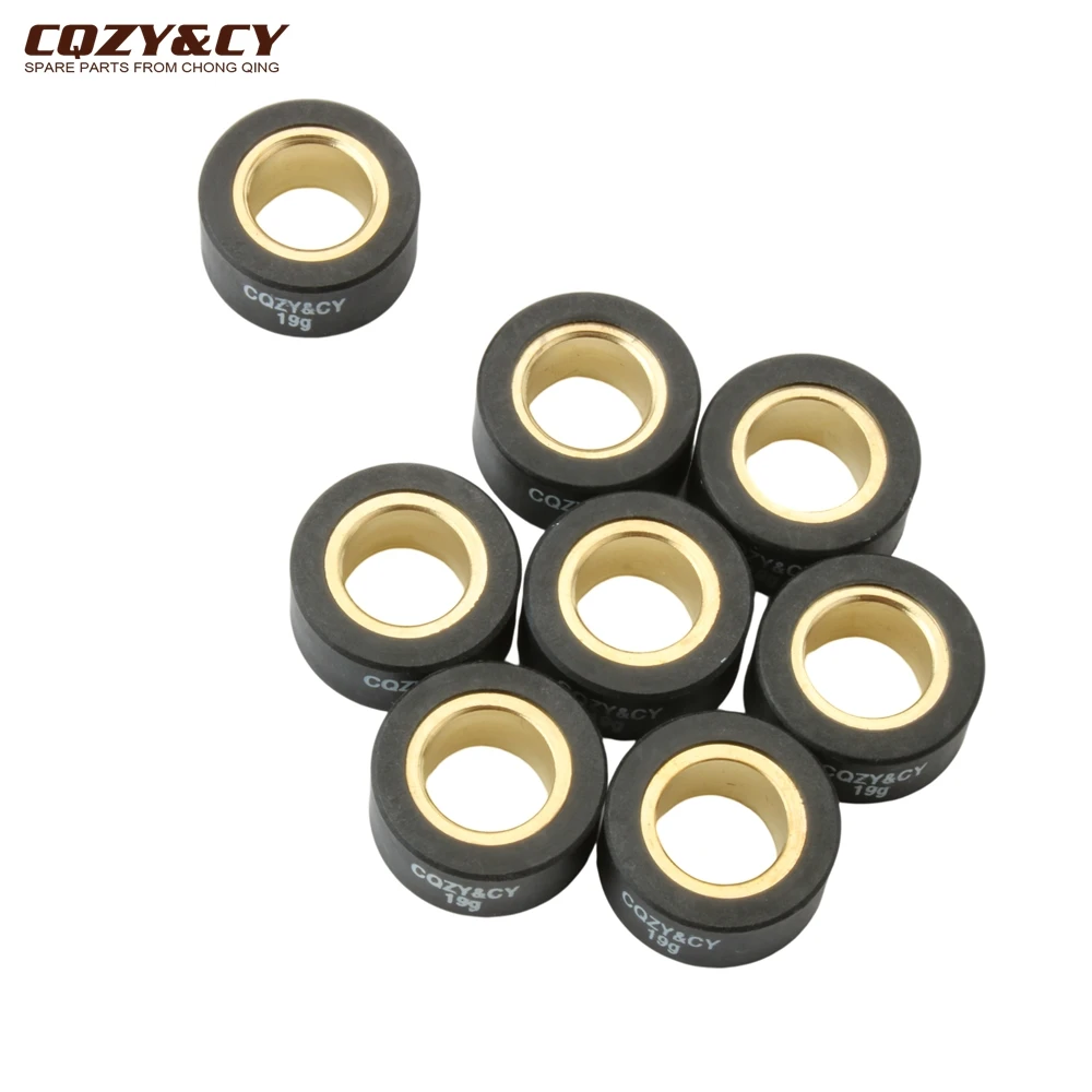 8pc AN250 AN400 Variator Racing Roller Weights 19g 26x13mm For Suzuki Burgman250 Burgman 400 Skywave Scooter Motorcycle