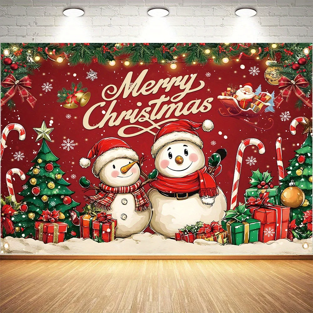 �y�Z�[�����z�Ⴞ��܂ƃN���X�}�X�c���[�̖͗l���`���ꂽ�A2D�t���b�g�ȃN���X�}�X�p�|���G�X�e���w�i�z1���A���Ղ�̑����ɁB