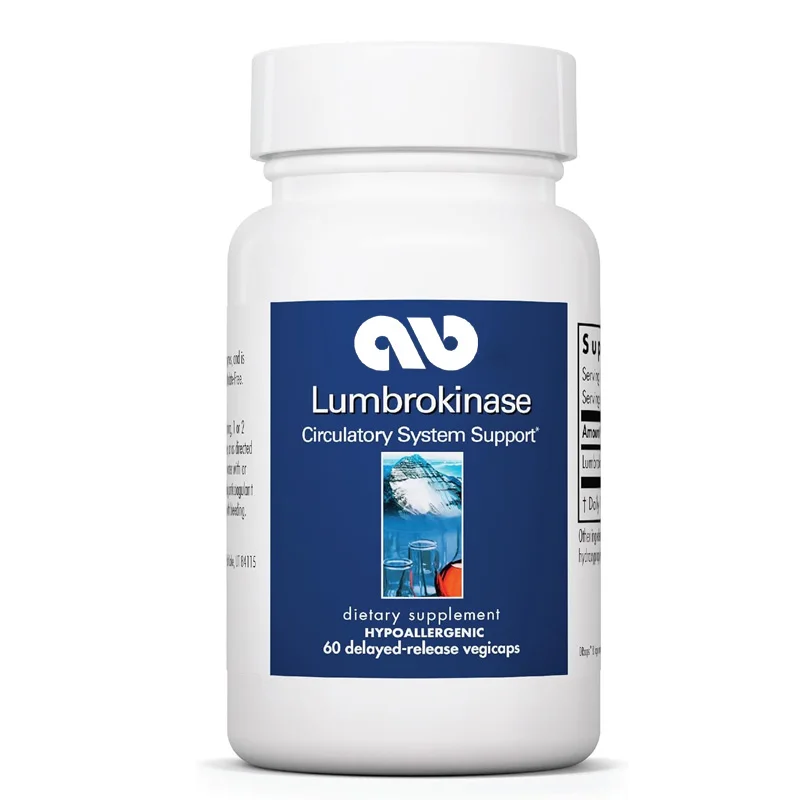 Lumbrokinase supplement - circulatory system support, supporting blood circulation within normal range -60 vegetarian capsules