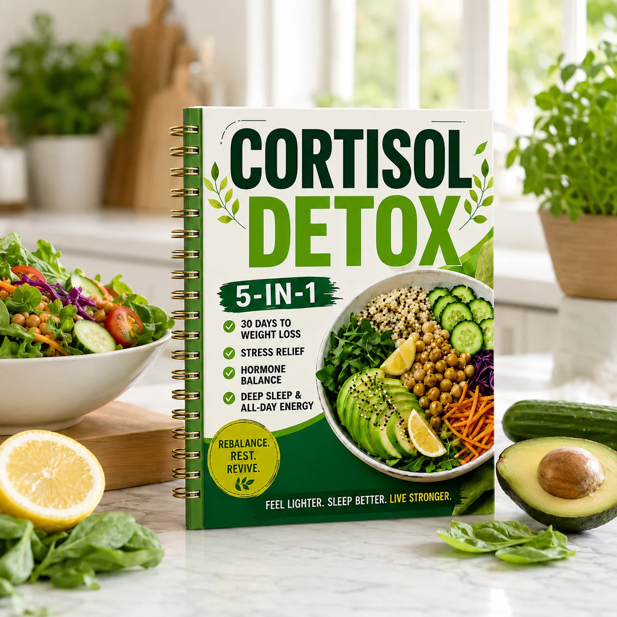 Cortisol Detox 5-in-1 Guide Book: 30-Day Plan for Natural Stress Relief Hormone Balance&Healthy Lifestyle Tips for Better Sleep