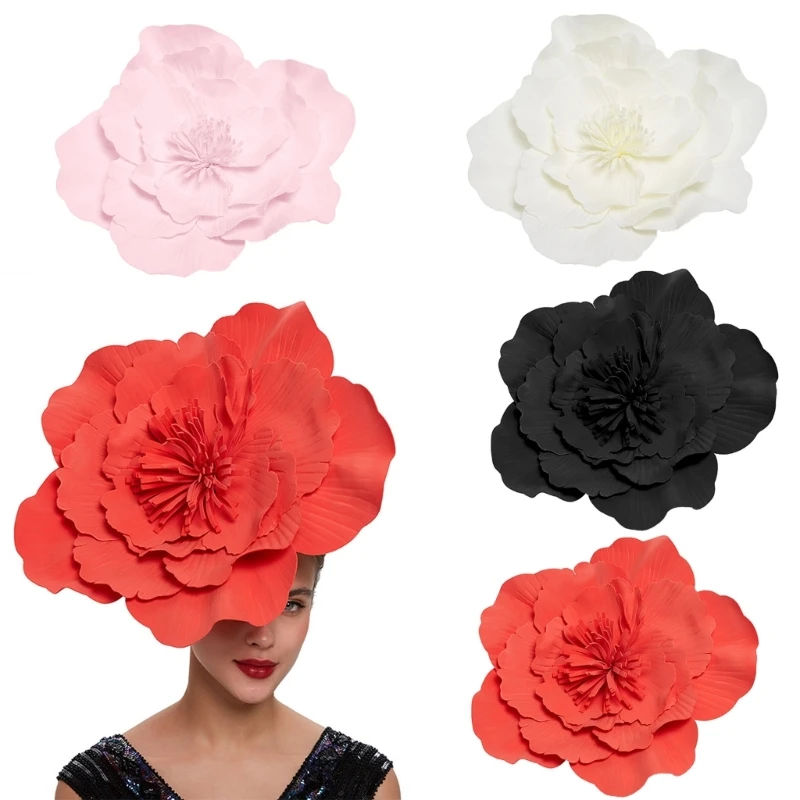 Fascinator Headband Flower Fascinator hat Large Flower Hat Large Flower Headband Drop Shipping