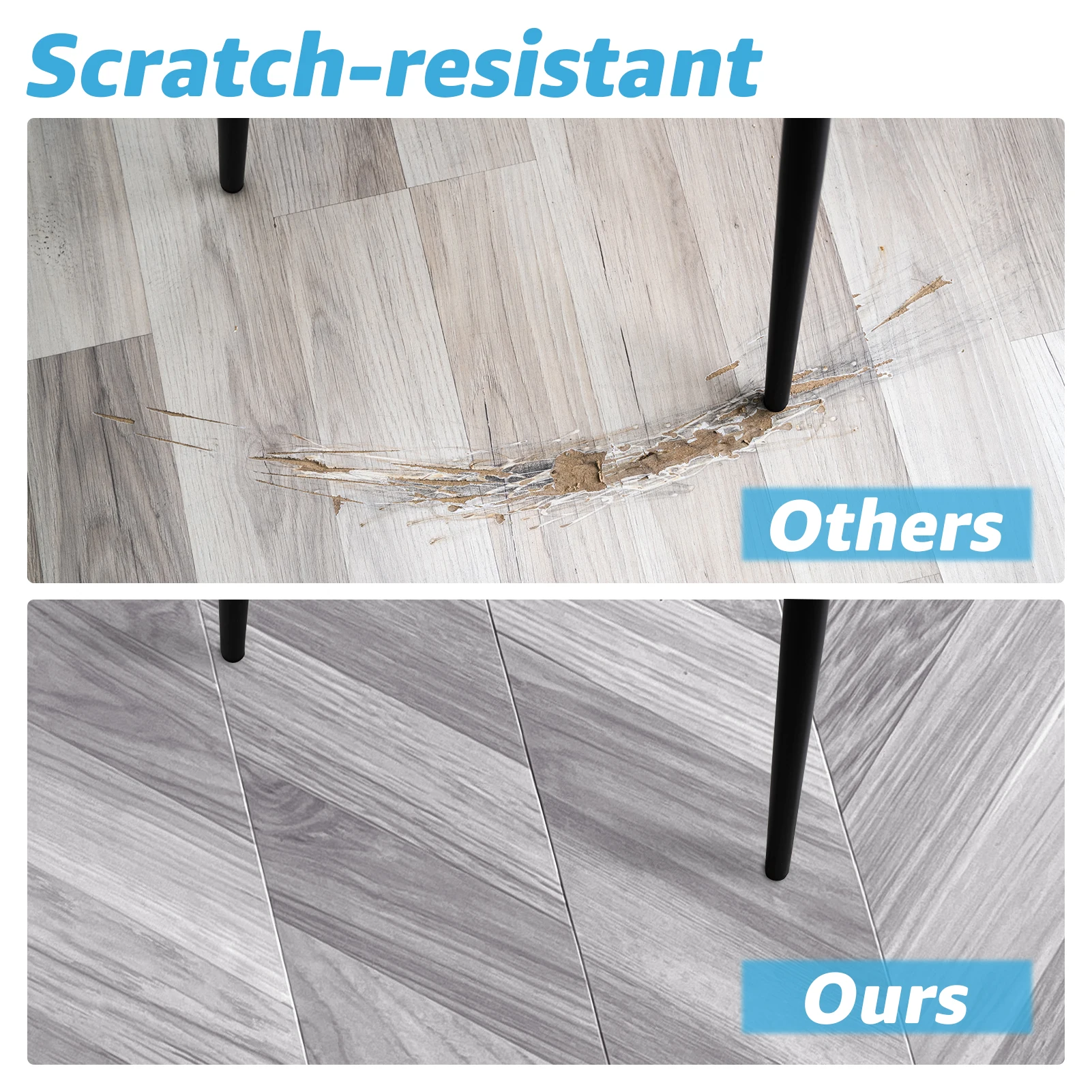 Art3d 36''x 6'' Interlocking Luxury Vinyl Flooring Tile, Wood Floor Plank for Kitchen Bathroom - WaterProof, Anti-PiP