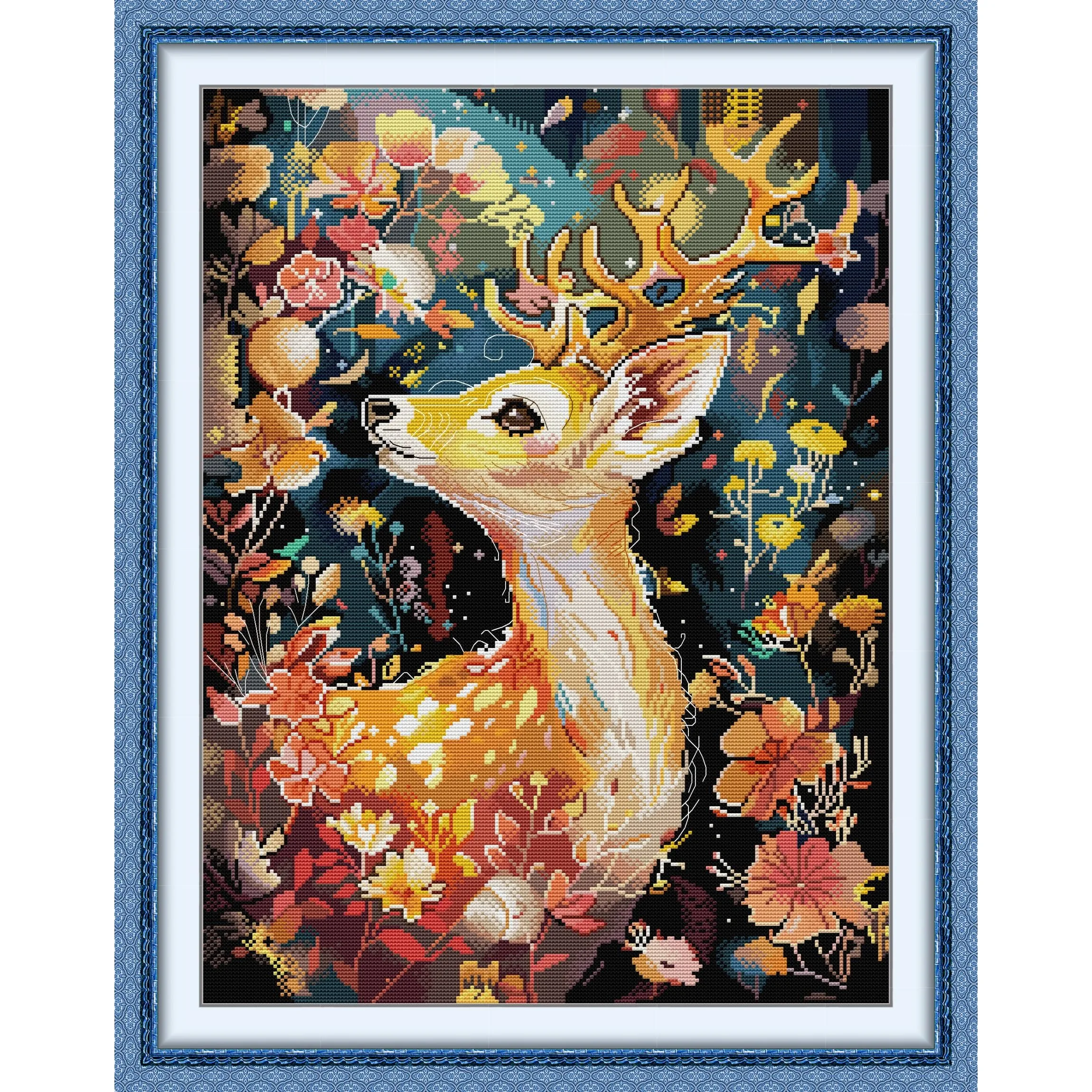 

Набор для вышивки крестом Joy Sunday с предварительной печатью Easy Pattern Набор для вышивки ткани Аида-Fortune (Олень)