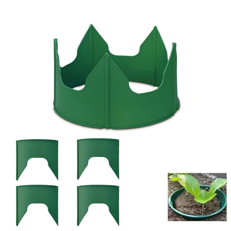 4pcs Plant Grow Ring Protective Round Deep Watering Circular Landscape Edging Planting Rings Garden Protector Garden Supplies