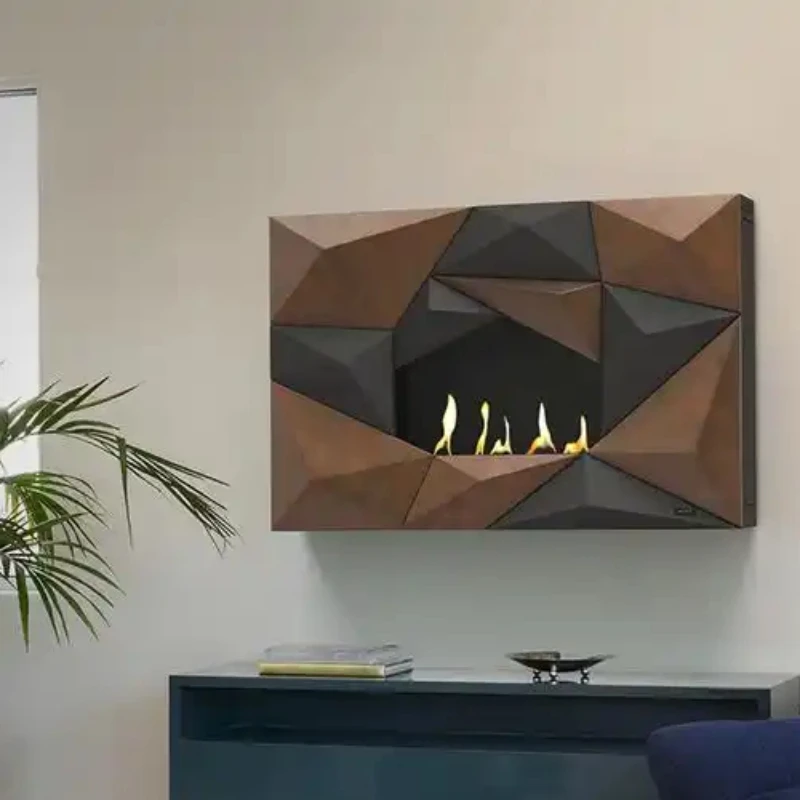 tuya wifi  bioethanol burner bio kamin electric ethanol fireplace insert with heater