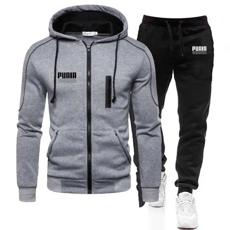

Men Jacket Tracksuit Casual Sports Suit Men's Set 2024 new fashion Autumn Winter Two Pieces Mens Sportswear Plus Pants