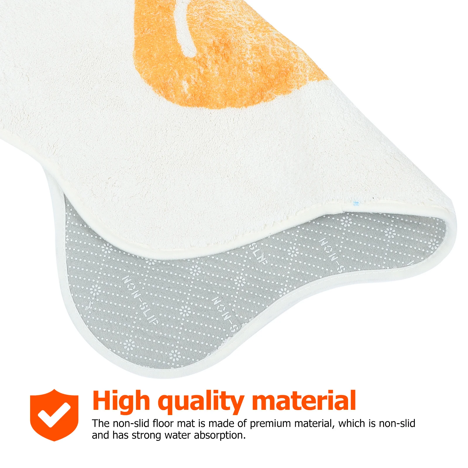 

Chic Cartoon Poached Egg Pattern Design Non-Slip Absorbent Carpet Household Bathroom Floor Mat Poached Egg Floor Mat