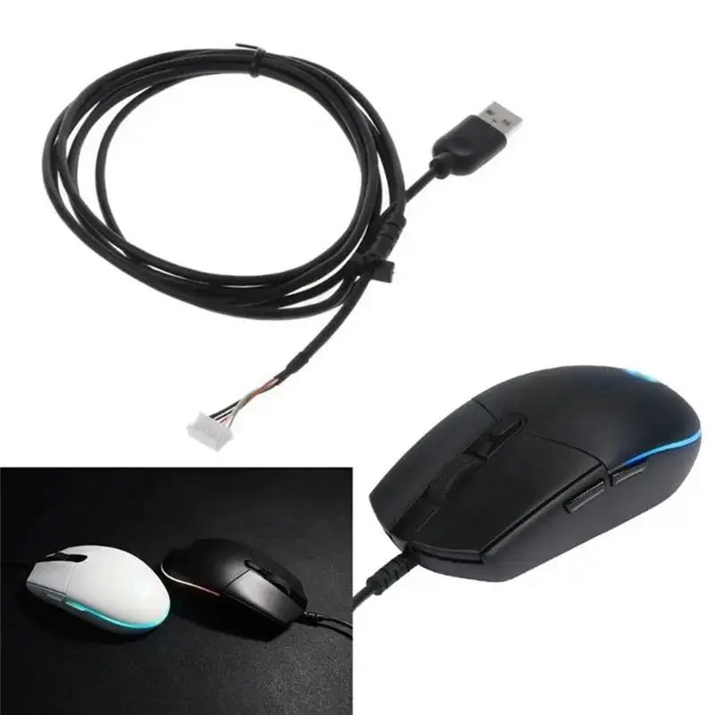 A42Z-USB Mouse Cable Cord PVC Mice Line Replacement Wire For G102 / G PRO Wired Mice Replacement Part Repair Accessory