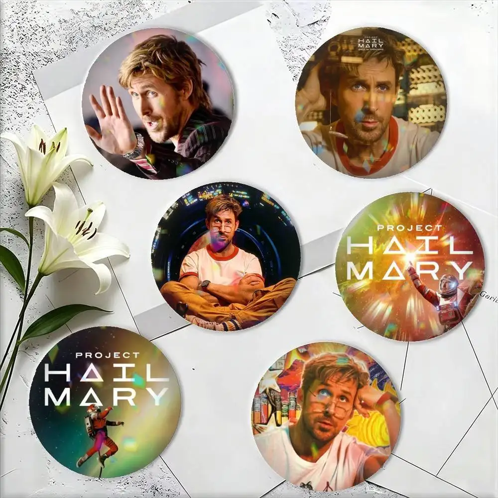 Ryan Gosling-G Project Hail Mary  25mm 32mm 44mm 58mm 75mm Brooches Badges Pins for Accessories Gift