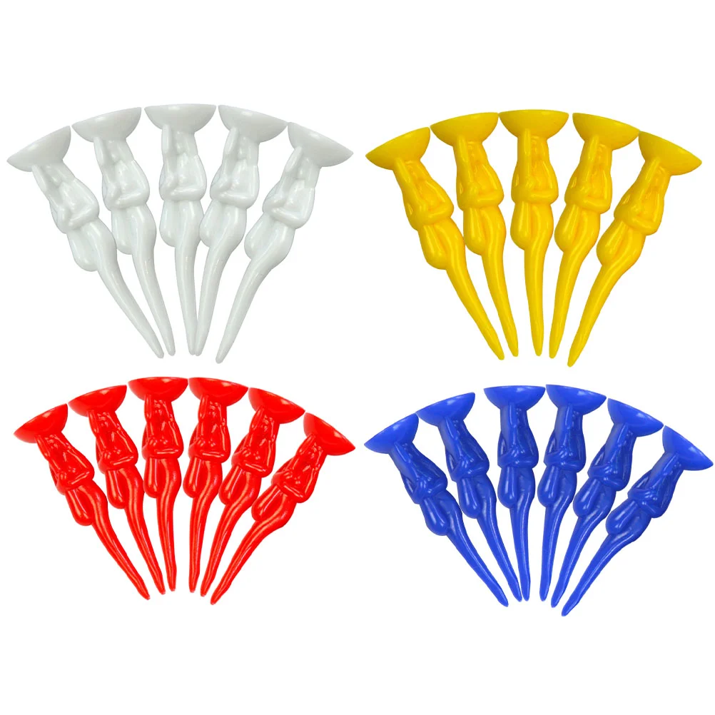 24 Pcs Martini Golf T-shirt Plastic Driver Tees Professional Golfs Stands