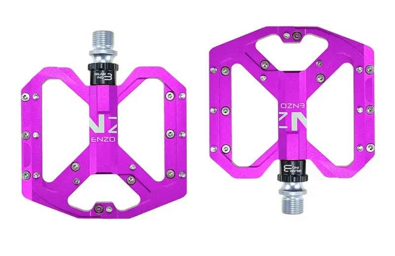 ENZO شقة القدم خفيفة دواسات الدراجة الجبلية MTB CNC سبائك الألومنيوم مختومة 3 تحمل المضادة للانزلاق دراجة الدواسات دراجة أجزاء