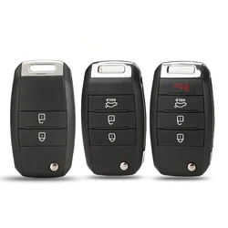 jingyuqin 2/3/4 Buttons Remote Flid Folding Key Case Shell Cover Case For KIA Carens Cerato Forte K2 K3 K5 Car Fob Cover