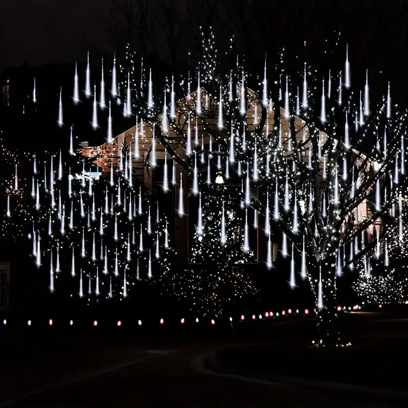 Outdoor Meteor Shower Christmas Light String Courtyard Light Suitable for Garden Street Terrace Tent Wedding Party