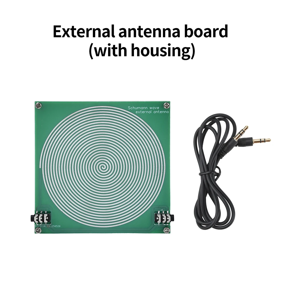 Gerador de onda schumann de frequência ajustável, 0.1hz-99999hz, gerador de sinal de onda senoidal com placa de antena externa, ressonato de áudio