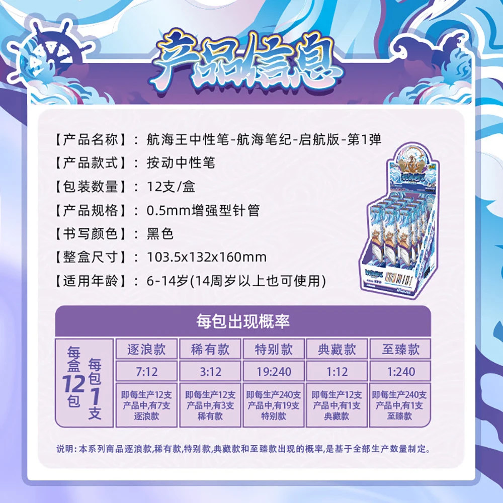 本物の Kayou ワンピース文具ブラインドボックス ロロノア・ゾロキャラクターボールペン スムーズな書き心地のおもちゃコレクター向けギフト