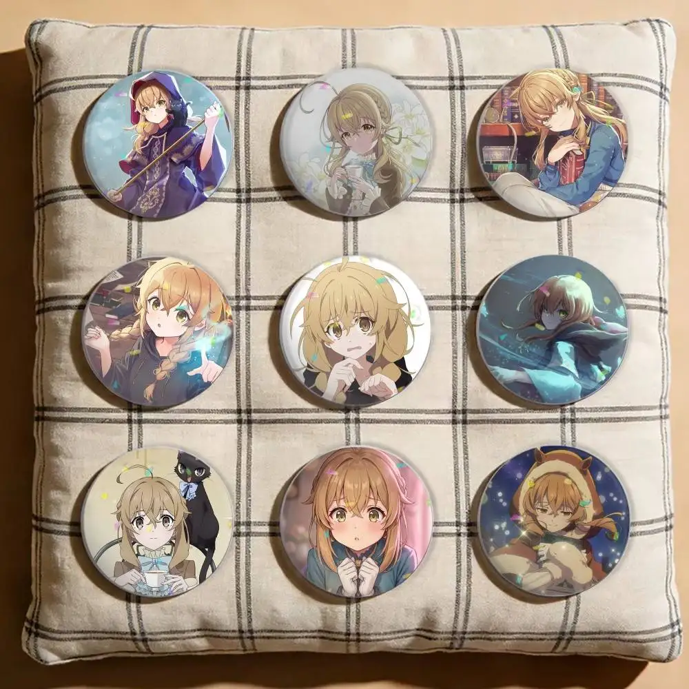 

S-Silent Anime Secert W-Witch Monica Laser Badge Creative Pins Brooch for Bag Clothes Hat Decor Gifts Fans Collect