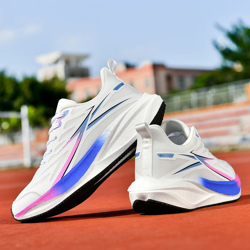 

Men's Sports Lightweight Carbon Board New Running Shoes Men Speciality Marathon Women's Comfortable Athletic Nonskid Sneakers