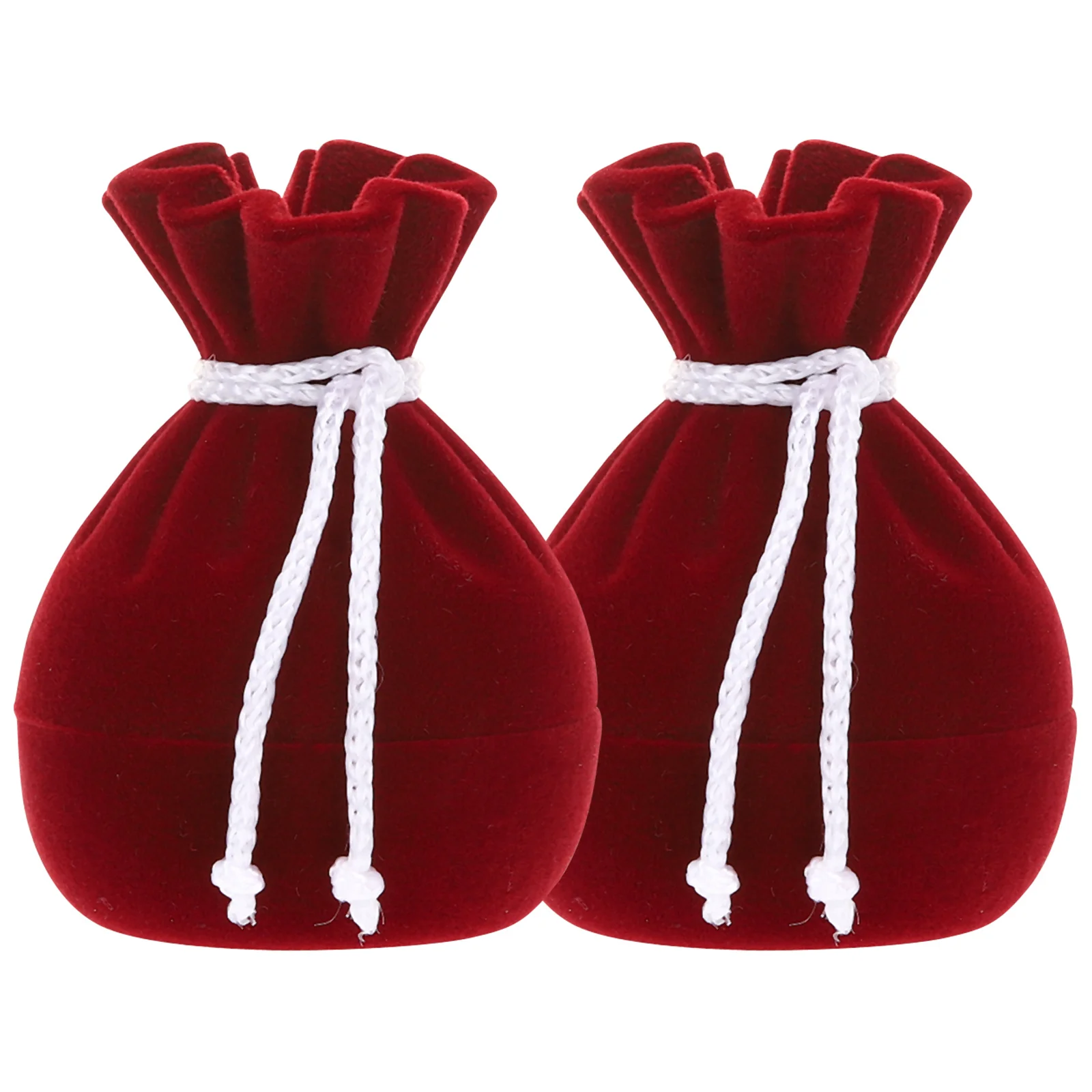 

2 Pcs Wedding Earring Box Jewelry Container with Cover Travel Earrings