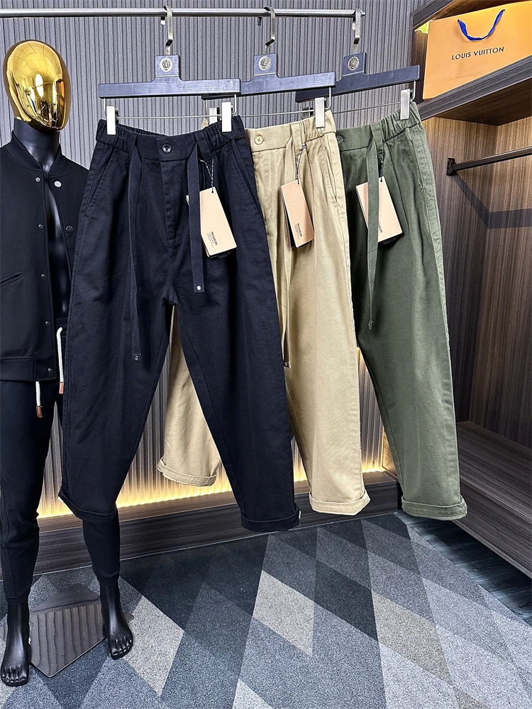 

Good Reputation Cotton Work Pants Loose Fit Casual Trousers Autumn Winter Faion Urban Sle Pure Color Long Pants