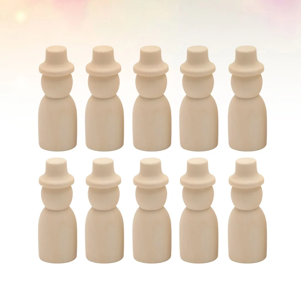 

10pcs Wooden Kids DIY Chip Toys Doodle Crafts Puppets Decor Painting Art Projects Educational Playthings