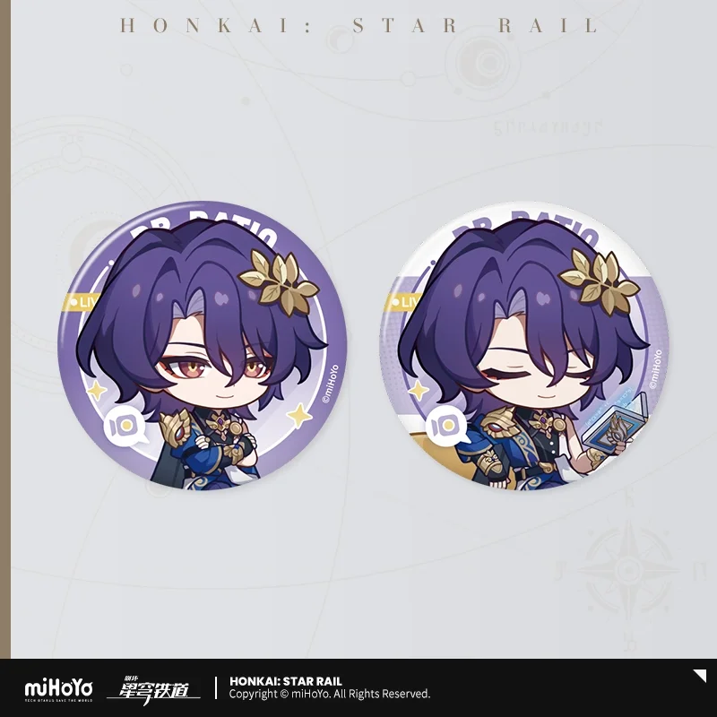 Sunsyea Honkai Star Rail Officiële Merch miHoYo Originele Authentieke JMDHKS Serie Badge Set Dan Heng Blade Sunday Aventurine