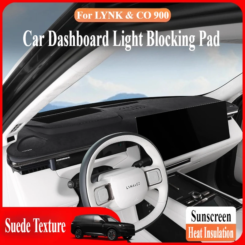 

LYNK & CO 900 Car Dashboard Light Blocking Pad Center Console Sunshade Mat Interior Sunscreen Modified Accessory