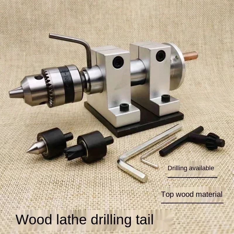 DIY Retractable Woodworking Lathe Thimble, Lathe Drilling, Tailstock Self-made Beads Lathe Accessories, Rotary Thimble