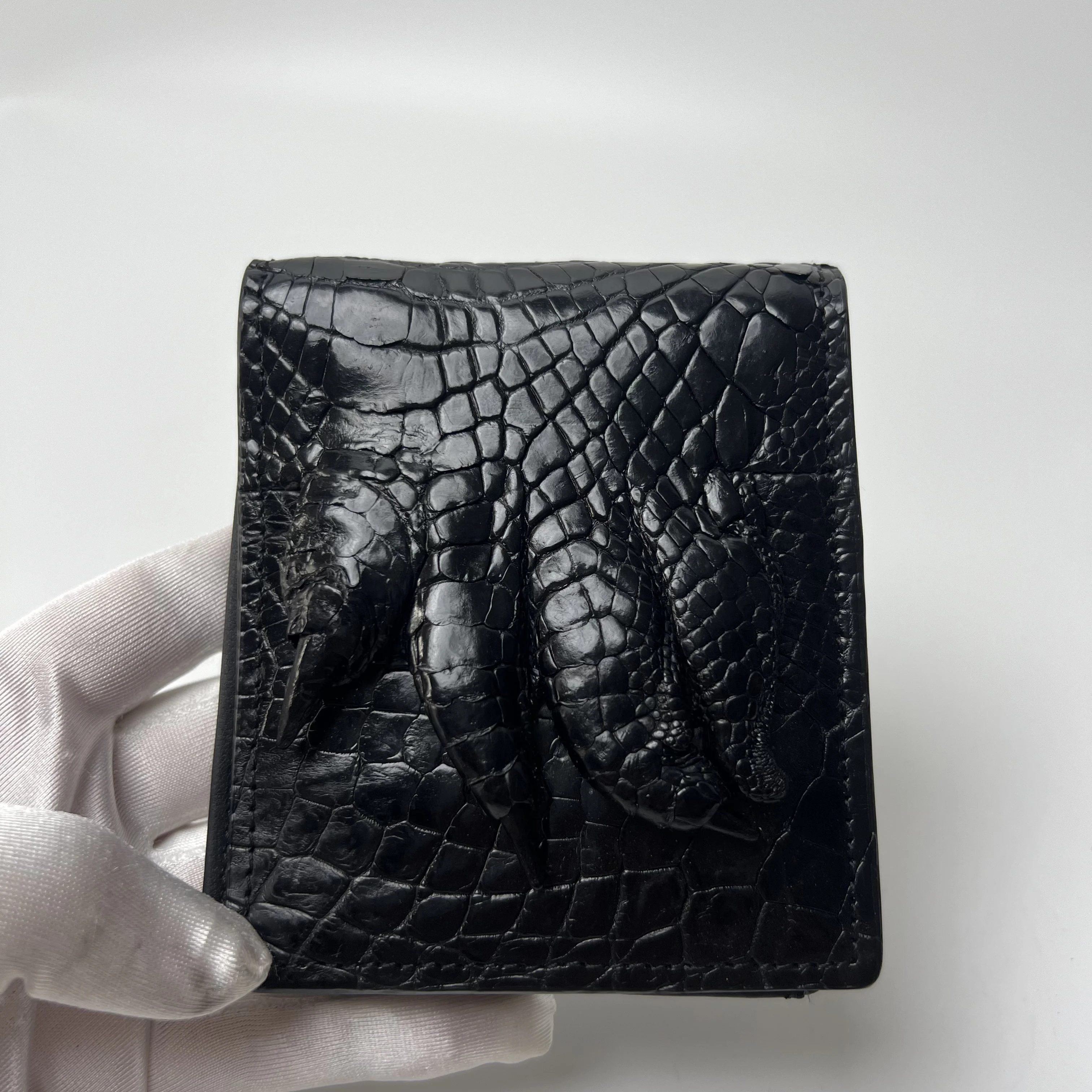 New Genuine Crocodile Leather Claw Wallet Men's Fashionable Bi-Fold Wallet Genuine Leather with Multiple Card Slots