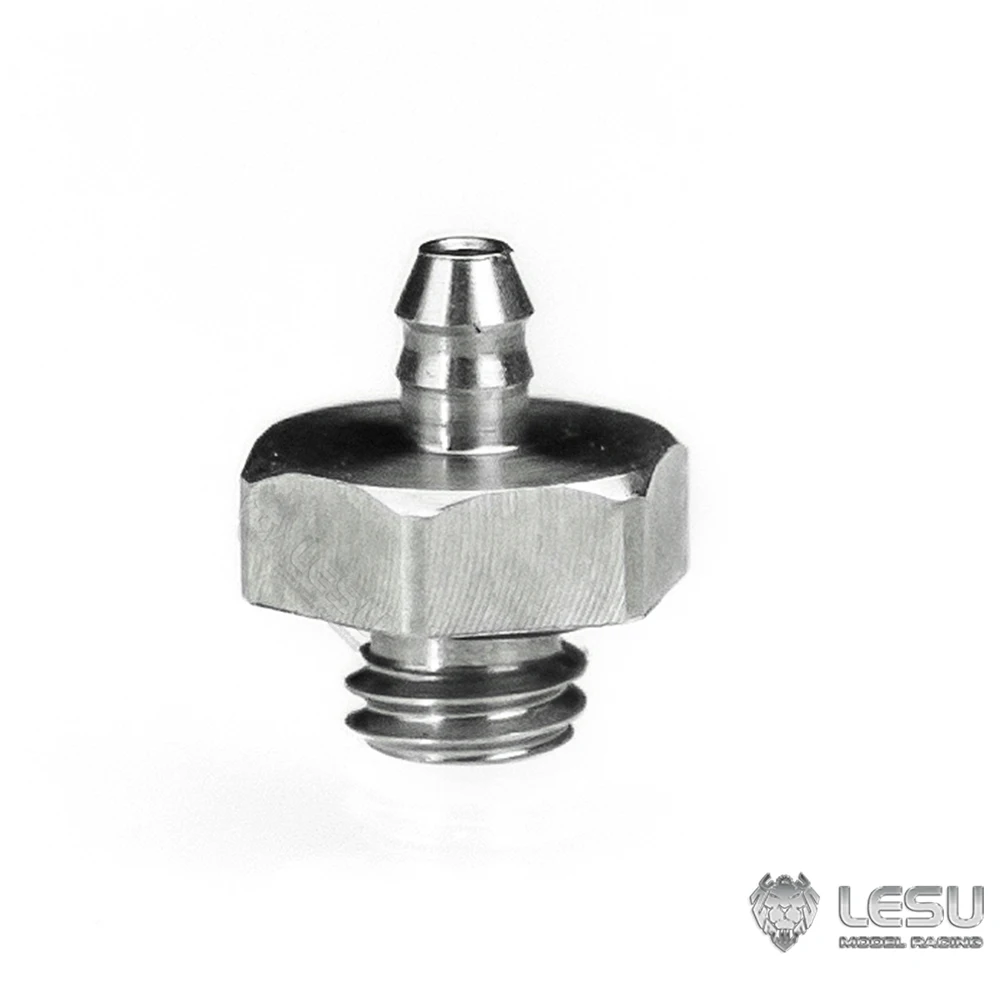 

LESU M3 Nozzle Stainless Steel For 2-1mm Hydraulic Oil Hose RC 1/14 1/12 Dump Trucks Excavator Loader Construction Vehicles