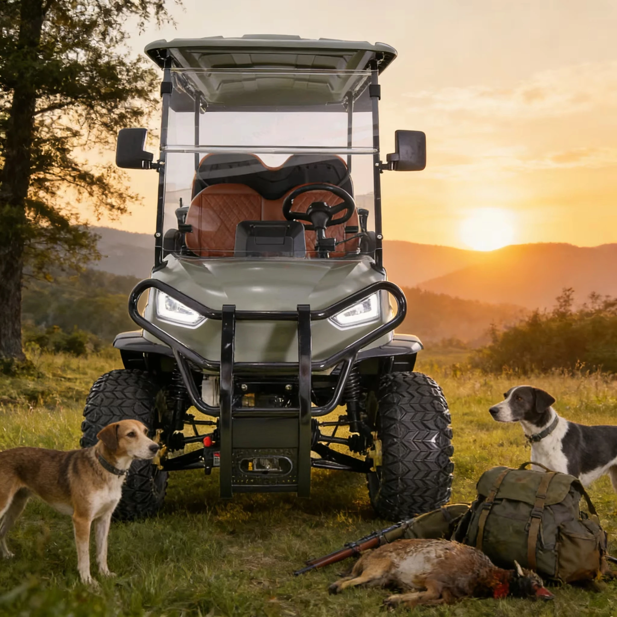 Tc  Powerful 2 + 2-seat electric UTV golf cart for mountain patrols and rugged terrain
