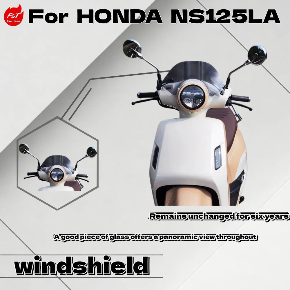 

For Honda NS125LA 2025 Upgrade Retro Style Windshield Wind Deflector for Enhanced Riding Experience