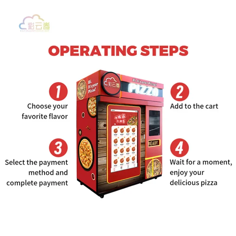 YG Aangepaste Volledig Geautomatiseerde Pizza-automaat Volledig Automatische Verkoop van Pizza