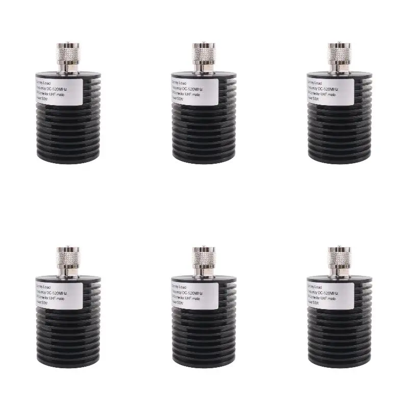 6Pack X(50W Coaxial Dummy Load U Style UHF PL259 M Male Plug Connector 50 Ohm DC-500MHz