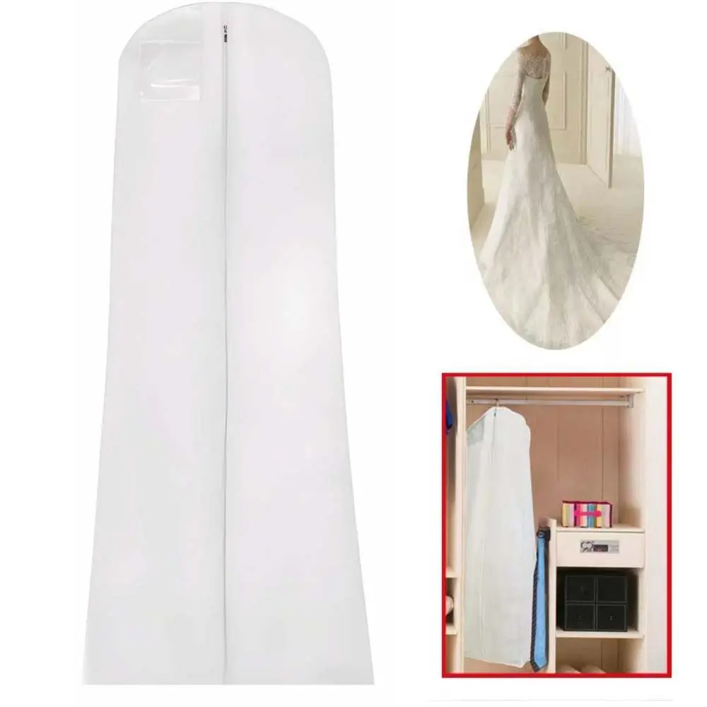 183cm Wedding Dress Garment Bag with Zip Long Waterproof Protective Shield Double-layer Thickened Wedding Dust Cover Coats