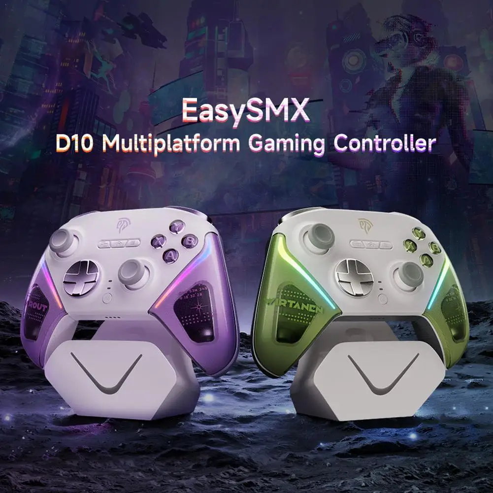 Беспроводной игровой контроллер EasySMX D10 Pro с эффектом Холла, джойстик TMR, двойные адаптивные триггеры для ПК/PS5/Android, эргономичный геймпад